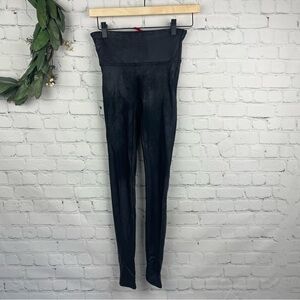 SPANX Black Faux Leather Leggings size small